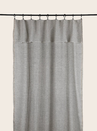 Rideau prêt à poser en coton coloris charcoal Arys