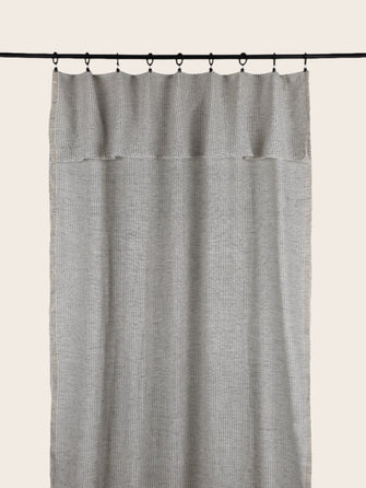 Rideau prêt à poser en coton coloris charcoal Arys