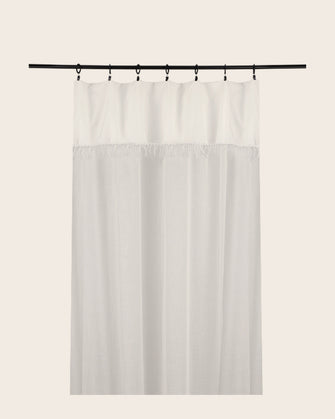 Rideau en coton blanc Ashoka