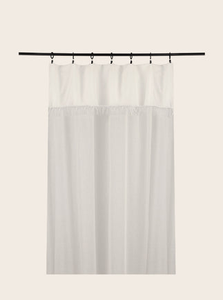 Rideau en coton blanc Ashoka
