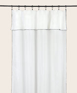 Rideau en lin Epoca avec bourdon noir