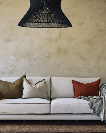 Inspiration de décoration pour salon avec canapé moderne