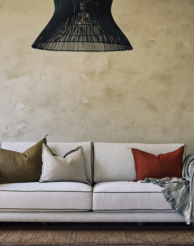 Inspiration de décoration pour salon avec canapé moderne