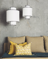 Luminaire: suspension Ilam en papier blanc 