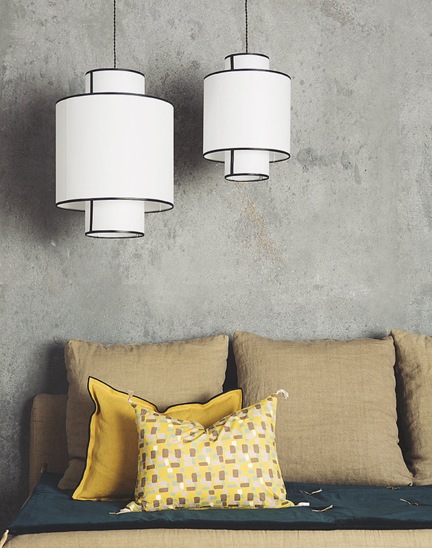 Luminaire: suspension Ilam en papier blanc 