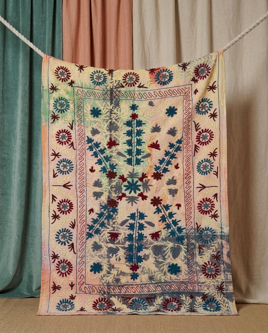 Suzani Albatre Handcrafted Piece