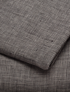 Motifs tons noirs et blancs du set de 2 taies d'oreiller en lin Fil à fil