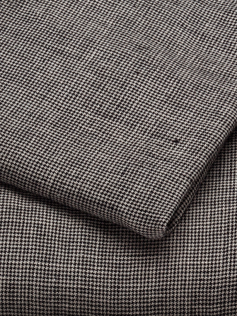 Motifs tons noirs et blancs du set de 2 taies d'oreiller en lin Fil à fil