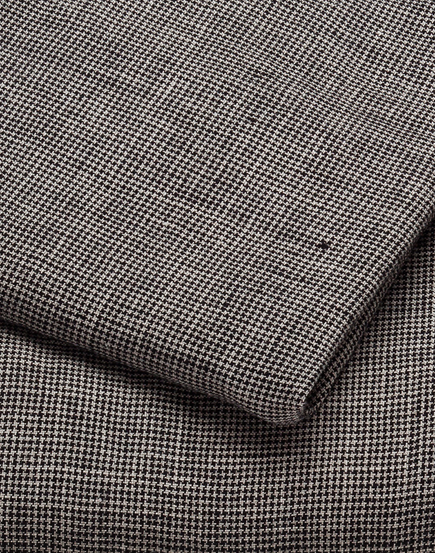 Motifs tons noirs et blancs du set de 2 taies d'oreiller en lin Fil à fil