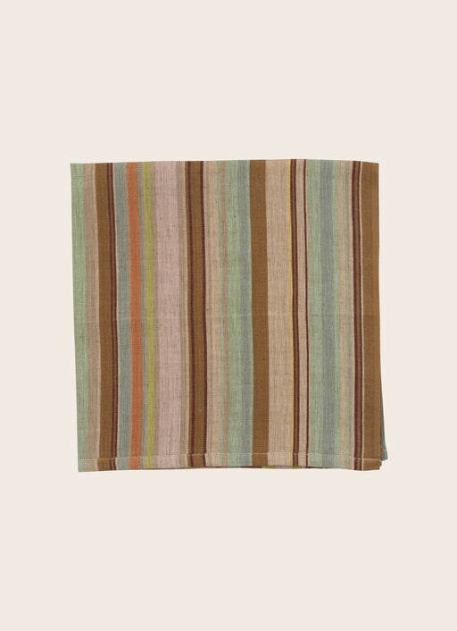 Serviette de table en lin à rayures Soleo