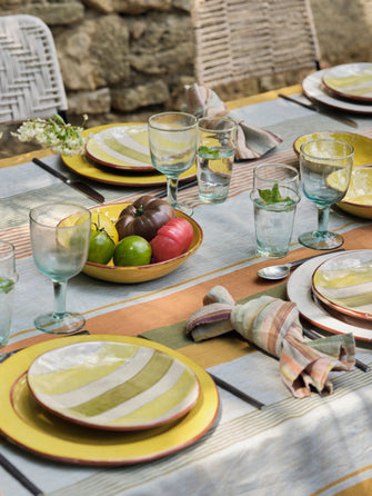 Serviettes de table en lin carrées Soleo