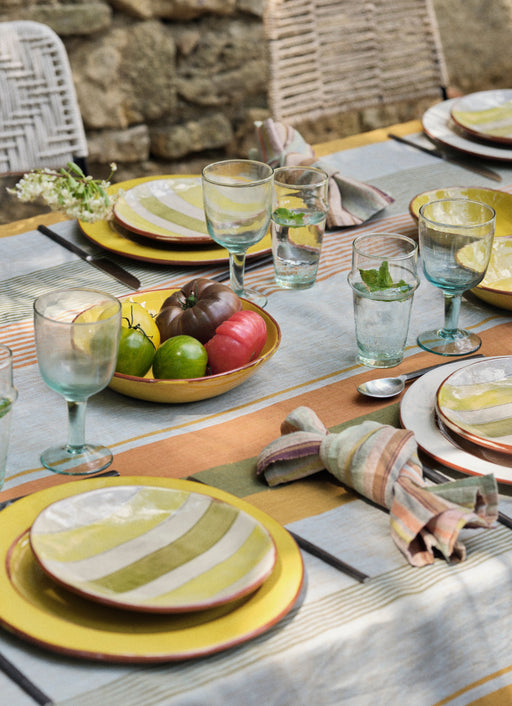 Serviettes de table en lin carrées Soleo