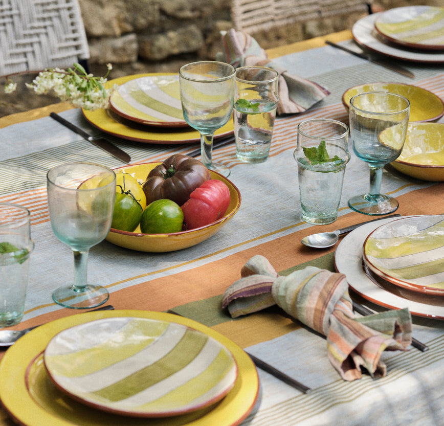 Serviettes de table en lin carrées Soleo