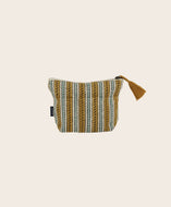 Pochette de voyage en coton à motif et pompon Badoo