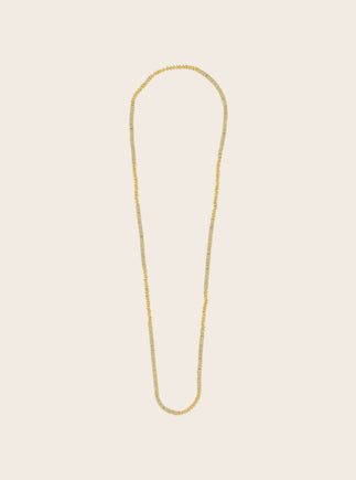 Sautoir perle or et coton