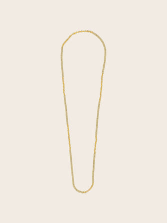 Sautoir perle or et coton