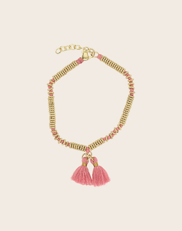 Bracelet double pompon