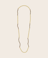 Sautoir perle or et coton