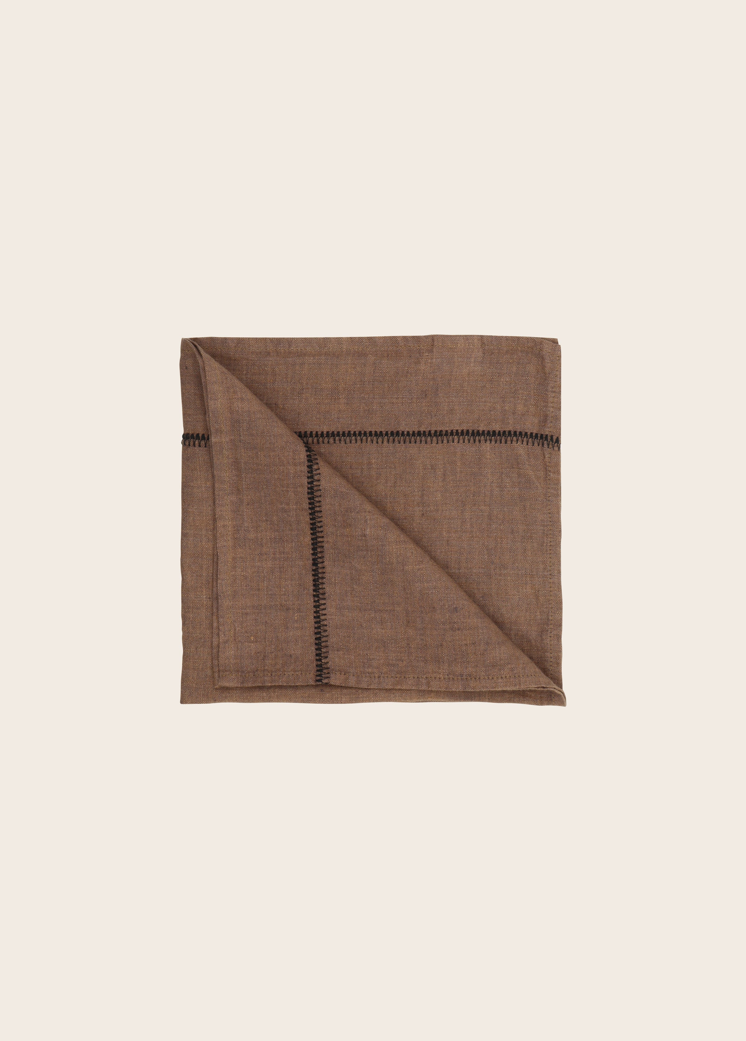 Serviette de table carrée Noé en lin lavé 