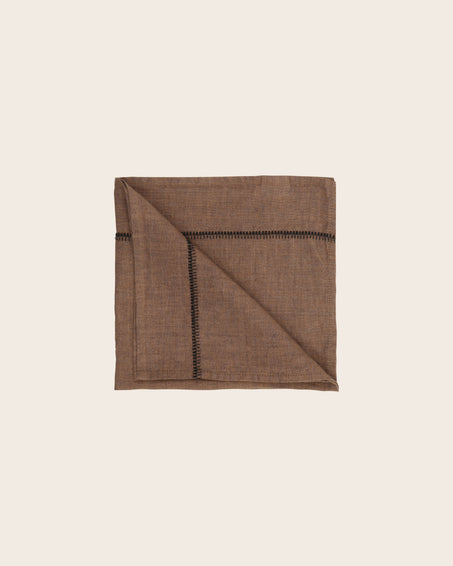 Serviette de table carrée Noé en lin lavé 
