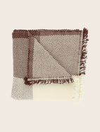 Grand plaid en laine couleur café 