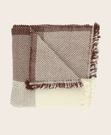 Grand plaid en laine couleur café 