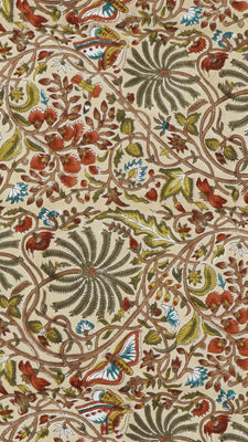 Détail du tissu Papilio motif végétal