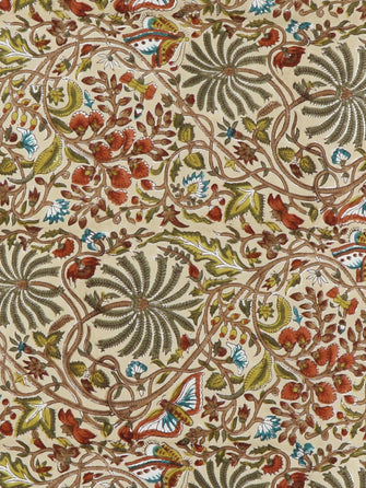 Détail du tissu Papilio motif végétal