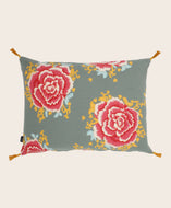 Housse de coussin aux motifs floraux sage