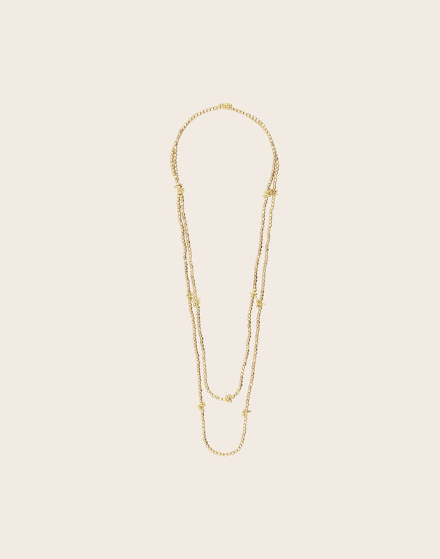 Sautoir perle fleurs