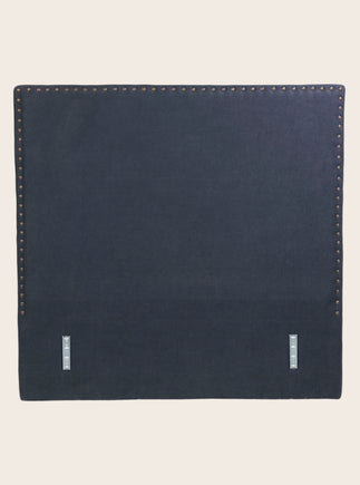 Tête de lit avec clous sur les contours bleu foncé