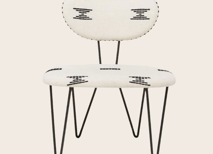 Chaise avec une grande assise avec le tissu à personnaliser