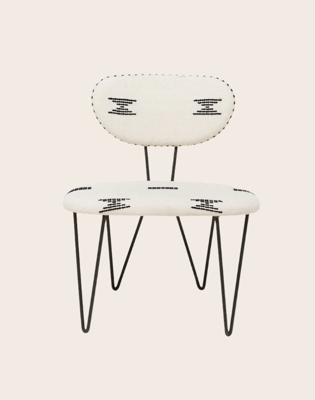 Chaise avec une grande assise avec le tissu à personnaliser