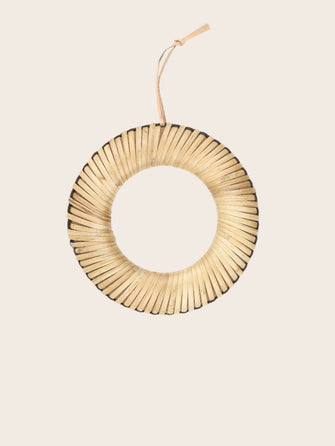 Dessous de plat en bois et bambou naturel et noir