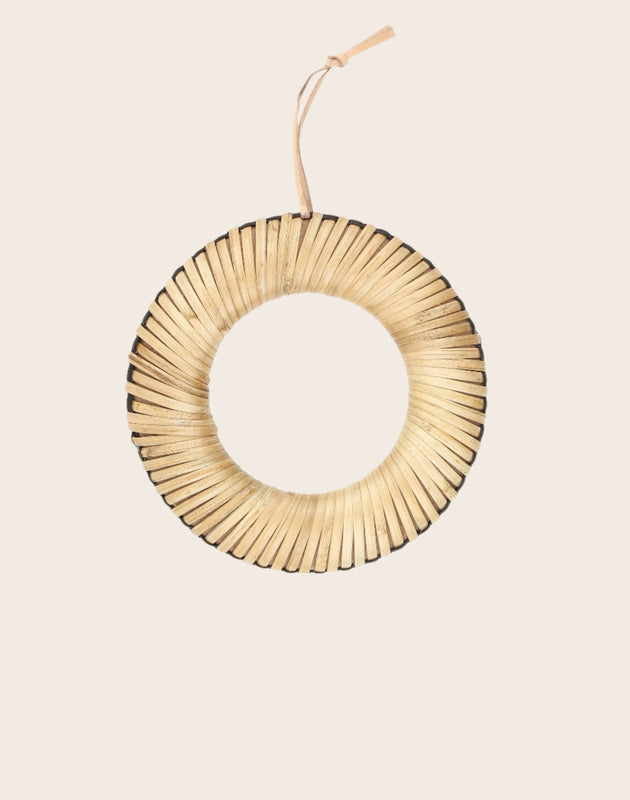 Dessous de plat en bois et bambou naturel et noir