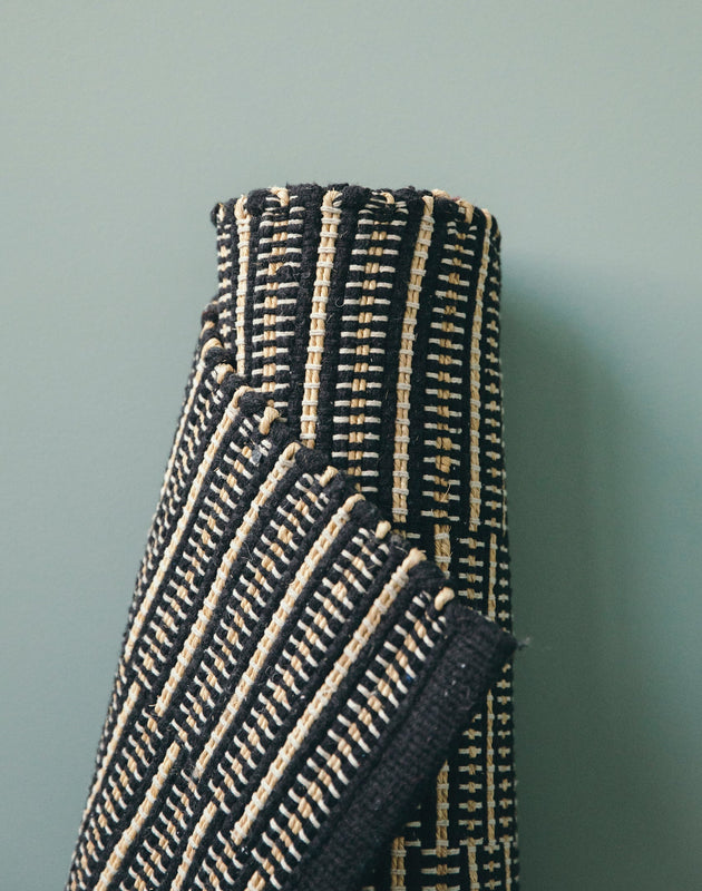 Tapis Kharo en coton et jonc de mer