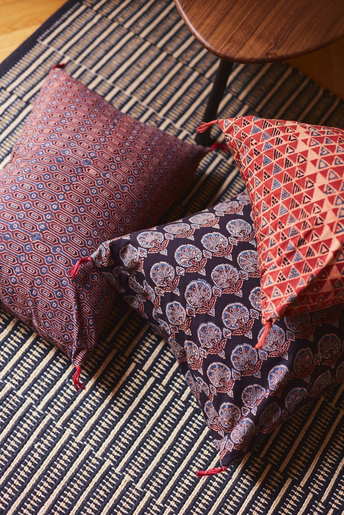 Tapis Kharo en coton et jonc de mer