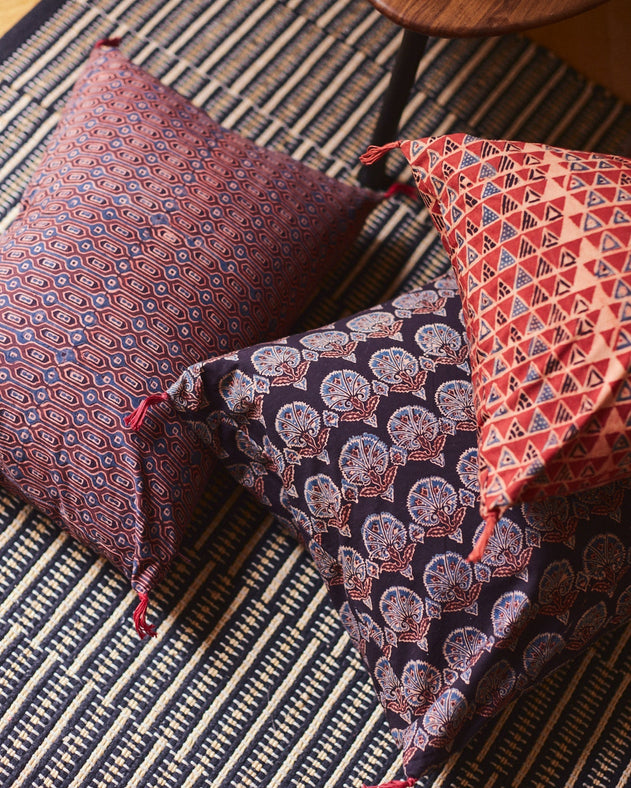 Tapis Kharo en coton et jonc de mer