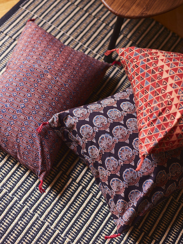 Tapis Kharo en coton et jonc de mer