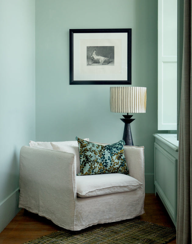 Pied de lampe à poser Rosha et le tapis Lira en coton