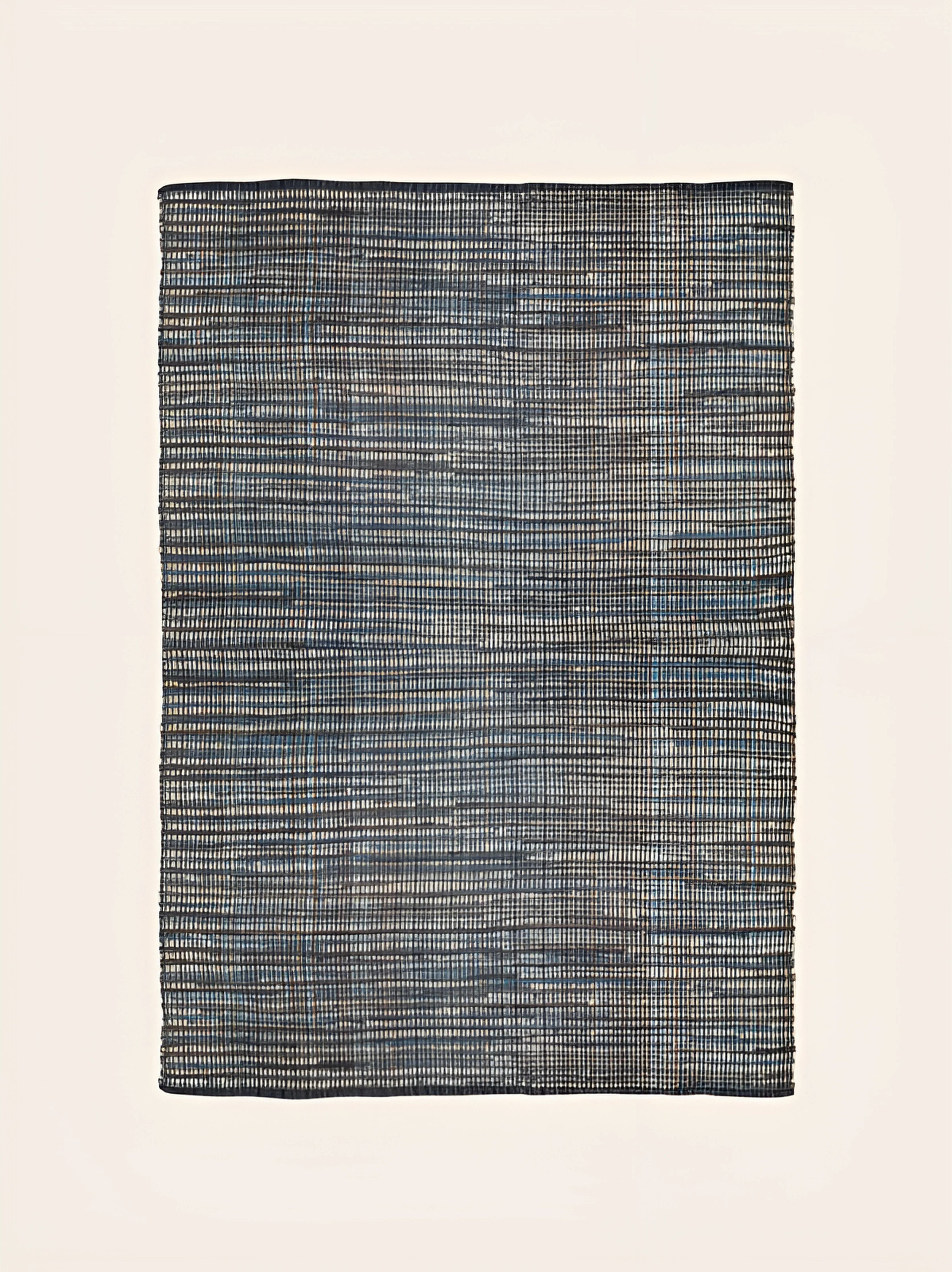 Grand Tapis Lira en coton couleur bleu Glacier