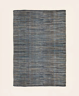 Grand Tapis Lira en coton couleur bleu Glacier