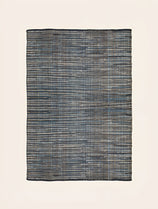 Grand Tapis Lira en coton couleur bleu Glacier