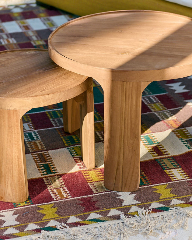 Tapis Tihya et les tables basses Saki