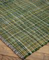Tapis Lira tons verts Laurier lirette de coton recyclé