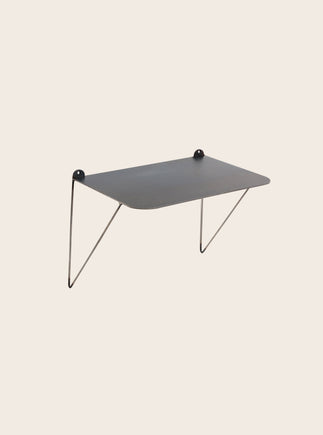 Etagère murale en acier brut noir