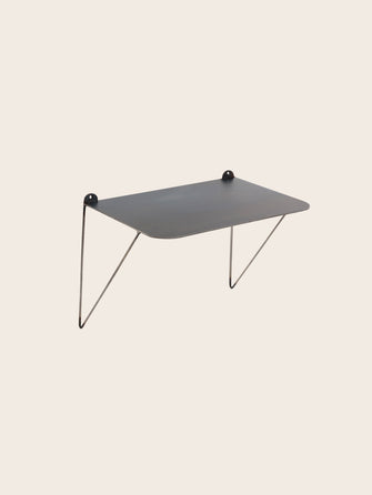 Etagère murale en acier brut noir