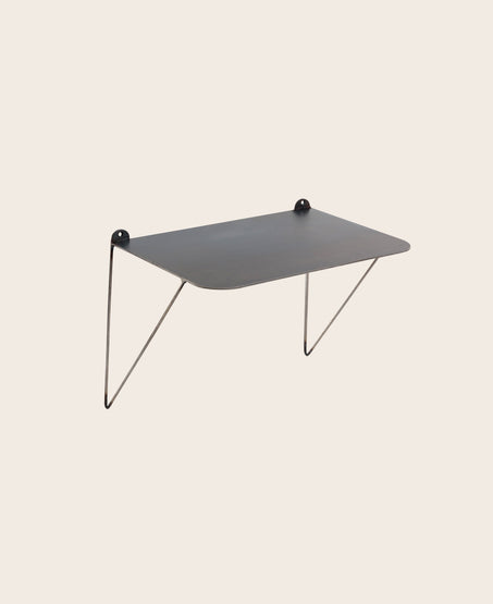 Etagère murale en acier brut noir