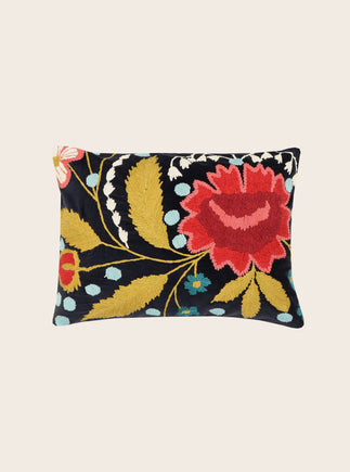 Housse de coussin Mysore brodée en Inde