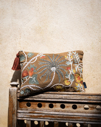 Papilio embroidered pouch
